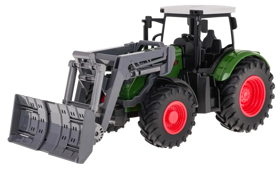 zielony-traktor-ze-spychem