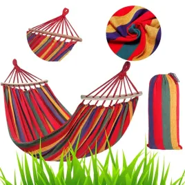 wiszacy-hamak-2-osobowy-wielokolorowy-z-drazkiem-mocny-150-cm-czerwony