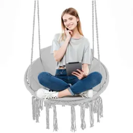 hustawka-ogrodowa-szara-fotel-bujak-hamak-ogrodowy-modern-poduszka-gratis