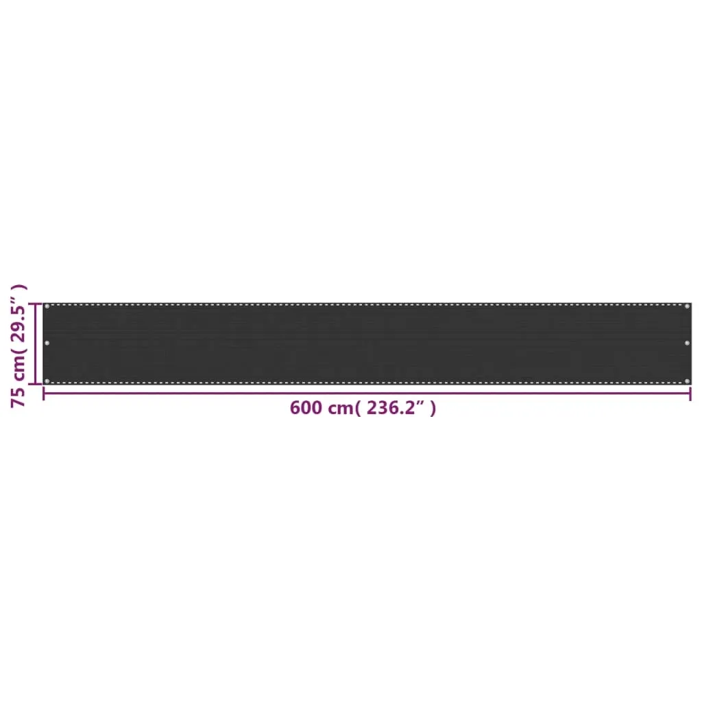 parawan-hdpe-75x600cm-antracyt-stan-nowy