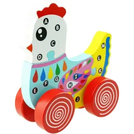 drewniana-ukladanka-puzzle-3d-kurka-na-kolka-do-ciagniecia