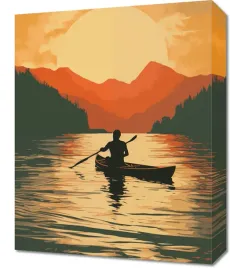 obraz-40x50cm-wioslowanie-przy-zmierzchu