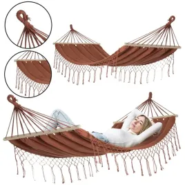 duzy-mocny-wytrzymaly-hamak-ogrodowy-boho-hustawka-milos-2-200x100-karmel