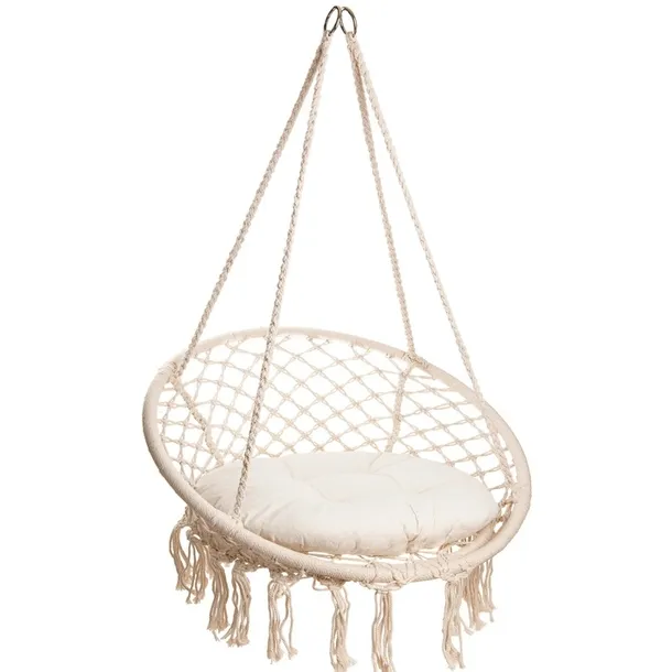 hustawka-wiszaca-pleciona-boho-ecru-poduszka-kod-producenta-sdh232