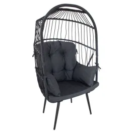 fotel-kokon-stojacy-kosz-ogrodowy-gniazdo-czarny-szary-na-taras-poduszki