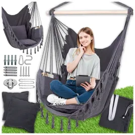 ciemno-szary-antracyt-hamak-brazylijski-kokon-hustawka-ogrodowa-poduszki