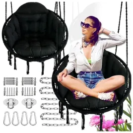 czarna-czarne-bocianie-gniazdo-hustawka-pikowana-poduszka-xxl-2-zestawy