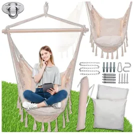 bezowy-hamak-brazylijski-kokon-hustawka-ogrodowa-poduszki-zestaw-montazowy