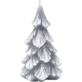 swieca-choinka-z-brokatem-szara-bartek-candles-80-150-mm
