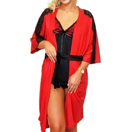 szlafrok-czerwony-zdobienia-koronka-beauty-senses-bs00787-uniwersalny-czerw