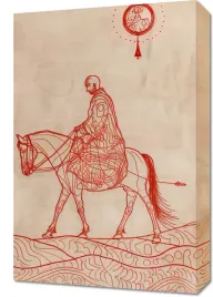 obraz-40x60cm-jezdziec-i-konskie-szkice