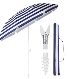 parasol-plazowy-ogrodowy-wkretka-granatowy-w-paski-niebiesko-bialy-160-cm
