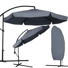 parasol-ogrodowy-350cm-skladany-na-wysiegniku-wodoodporny-pokrowiec-szary
