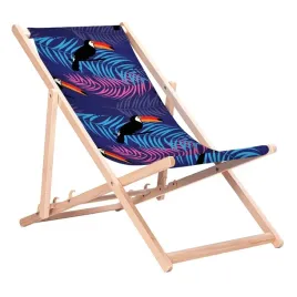 lezak-drewniany-plazowy-z-nadrukami-tukany-bukowe-lezaki-kn140