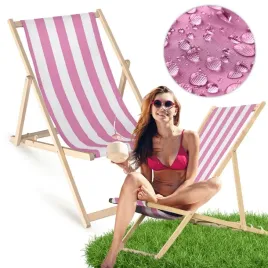 rozowy-lezak-ogrodowy-w-paski-rozkladany-drewniny-producent-lezakow-allbag