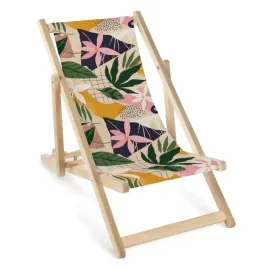 ogrodowy-drewniany-lezak-dzieciecy-floral-collage-z-nadrukiem-regulowany