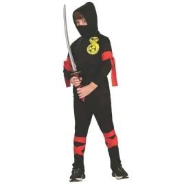 stroj-dla-dzieci-ninja-czerwone-pasy-czarny-arpex-rozm-110-120-cm