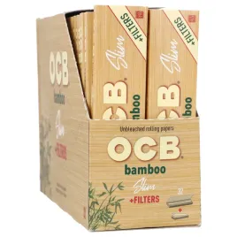 bibulki-ocb-slim-bamboo-z-filtrami-opakowanie-zbiorcze-32-szt