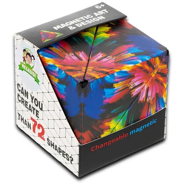 KOSTKA edukacyjna 72 KSZTAŁTY LOGICZNA antystresowa MAGNETYCZNA modern cube