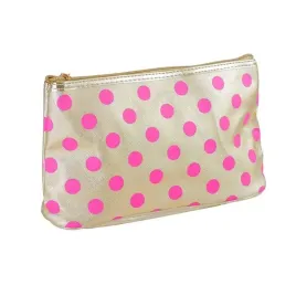 kosmetyczka-zlota-w-kropki-28x15x8