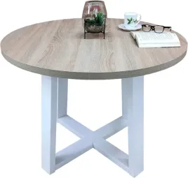 stol-stl-90-2-okragly-rozkladany-o90-170-dab-sonoma-bialy-ribes
