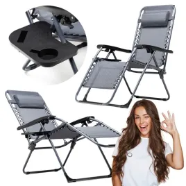 lezak-ogrodowy-plazowy-skladany-zero-gravity-poduszka-uchwyt-na-napoj-szary