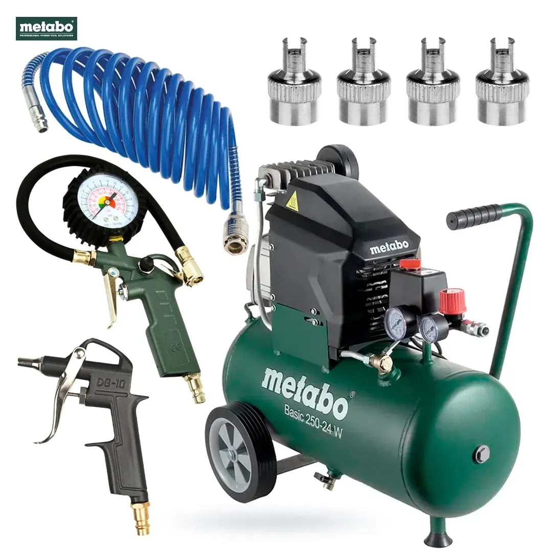 kompresor-24l-8bar-metabo-basic-250-24w-akcesoria