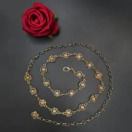 pasek-ozdobny-zloty-do-tali-roze-perelki-bs002288-zloty