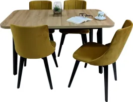 stol-os-6-rozkladany-80-140-4-krzesla-loft-61-zolte-loft-dab-ribes
