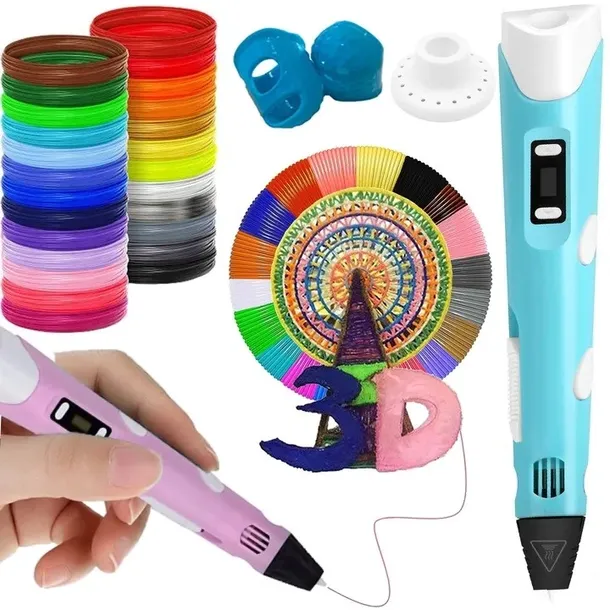 DŁUGOPIS DRUKARKA 3D PEN ZESTAW WKŁADY 110 METRÓW