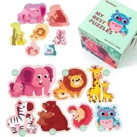 kolorowa-ukladanka-puzzle-dla-dzieci-7w1-zwierzatka-mama-i-dziecko