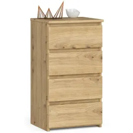 waska-komoda-40-cm-dab-artisan-do-salonu-4-szuflad