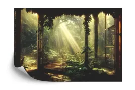 fototapeta-a-large-arch-shaped-window-a-portal-in-the-dark-mystical-forest