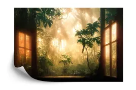 fototapeta-a-large-arch-shaped-window-a-portal-in-the-dark-mystical-forest