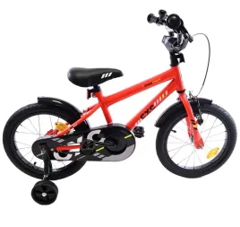 rower-dzieciecy-czerwony-lekka-rama-boczne-kolka-odblaski-rowerek-16-cali