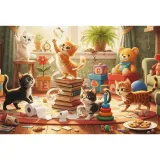 puzzle-160-elementow-kocie-psoty-trefl-stan-nowy
