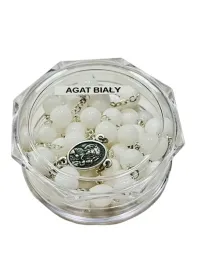 rozaniec-kamien-agat-bialy