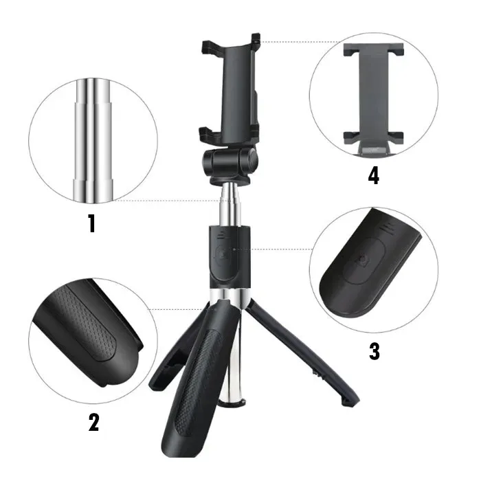 kijek-selfie-stick-tripod-statyw-pilot-bluetooth-stan-nowy