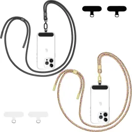 qyoocom-smycz-uniwersalna-na-telefon-czarna-kolorowa-2-sztuki