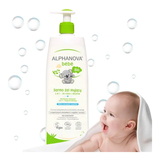 Dermożel do mycia dla Dzieci Alphanova do skóry Normalnej Wrażliwej 500ml