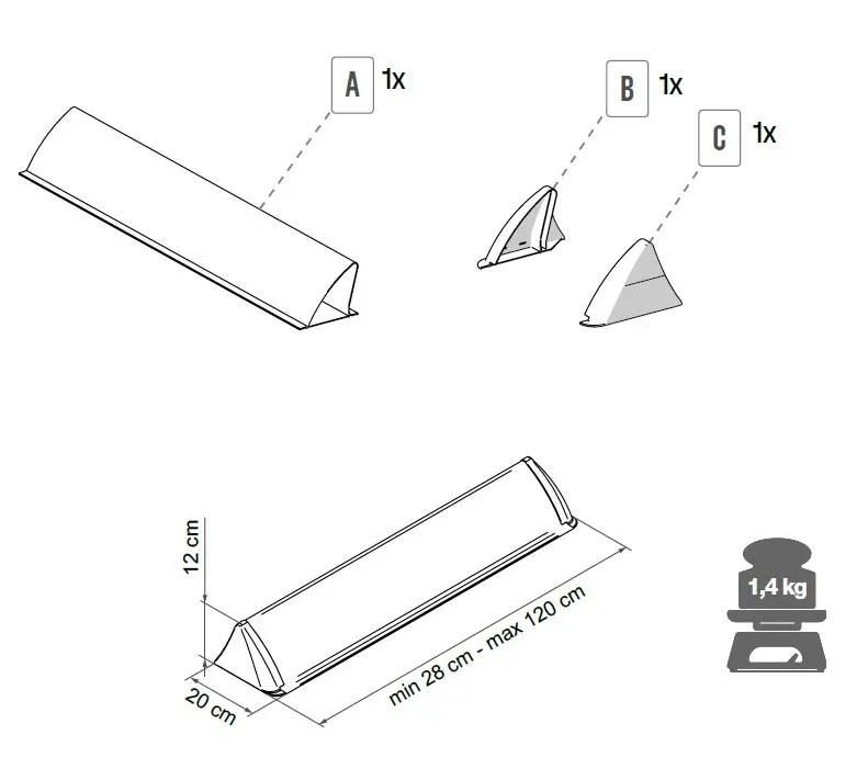spojler-fiamma-110cm-stan-nowy