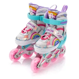 rolki-regulowane-dla-dzieci-meteor-rainbow-m-34-37-kolka-led-but-polmiekki
