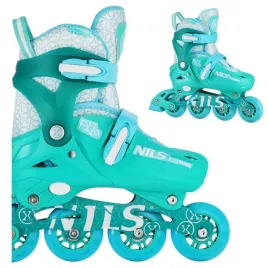 rolki-z-regulacja-lyzworolki-rekreacyjne-dla-dziewczynki-zielone-nils