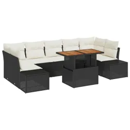zestaw-do-jadalni-w-ogrodzie-z-poduszka-8-pcs-czarny-i-kremowy