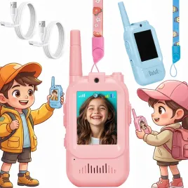 2x-krotkofalowka-wideo-dla-dzieci-walkie-talkie-z-kamera-pinkandblue-smyczki