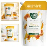 mydlo-do-rak-uzupelniajace-aura-care-ahw-002-006-z-mlekiem-i-miodem-1000ml-stan-nowy