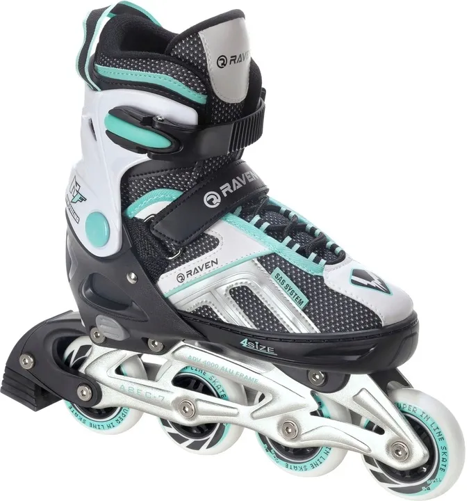 regulowane-rolki-raven-pulse-black-mint-37-40