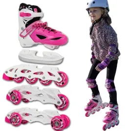 regulowane-lyzworolki-wrotki-lyzwy-dla-dzieci-4w1-enero-30-33-rozowe