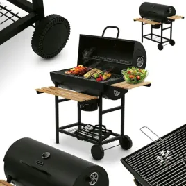 grill-weglowy-ogrodowy-drewniane-polki-stalowy-termometr-kolka-konighoffer