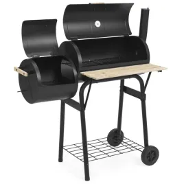 grill-weglowy-ogrodowy-z-wedzarnia-2w1-przenosny-bbq-polka-termometr-czarny